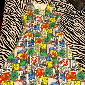 A-line Marvel print dress 💫